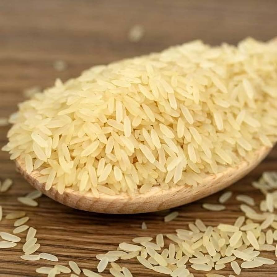 Indian parboiled rice grains